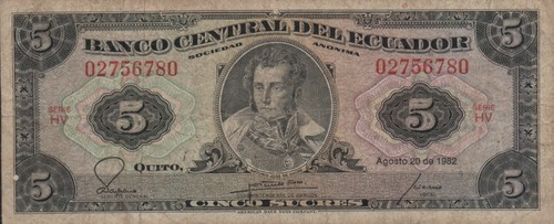 Ecuador sucres 1982 - ,