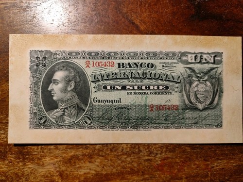 Ecuador sucre 1885 banco - ~1885,