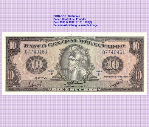Ecuador sucres 1988 unc - ecuador,